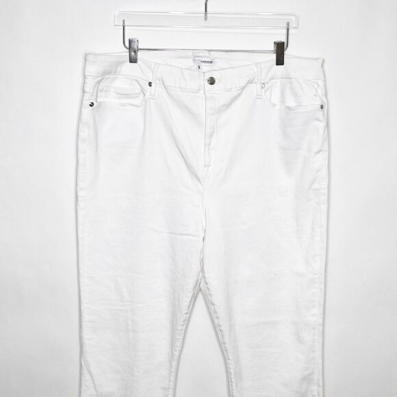 Good American Good Leg Crop Skinny Jeans 24 Plus White - Picture 7 of 12